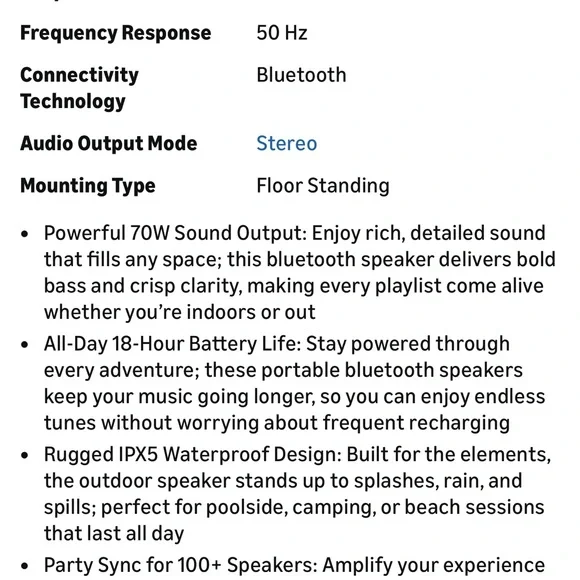 Altec Lansing Rugged Wireless Speaker - Black and Orange - Picture 6 of 10